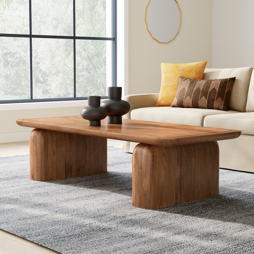 Bergholt Solid Wood Sled Coffee Table